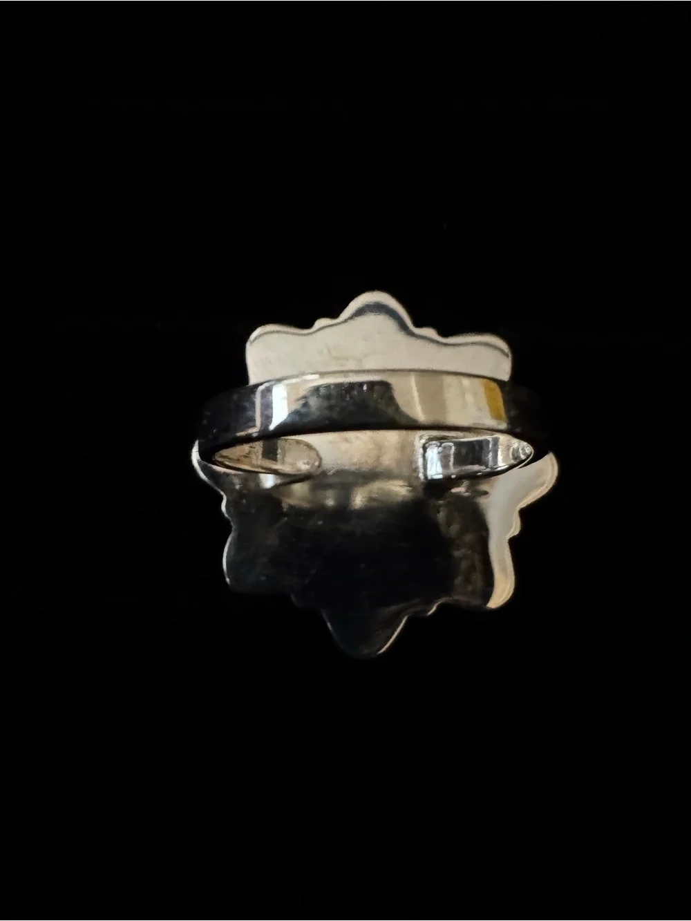 Genuine Kingman Turquoise Floral Cluster Ring - sterling‎ silver Women's Jewelry